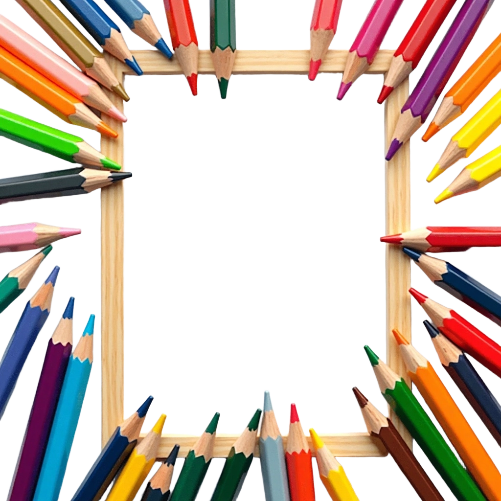 Colorful Pencil Frame